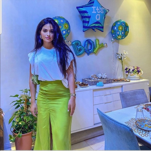 GATHERED MIDI SKIRT TRF - Picture 4 of 14